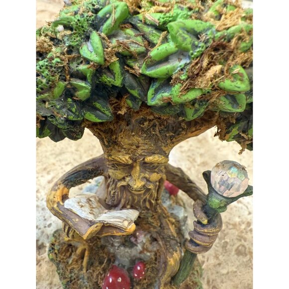 Whimsical Tree-Themed Figurine Set of 3 Featuring Reading Tree Tree Stump Candle - Picture 9 of 10
